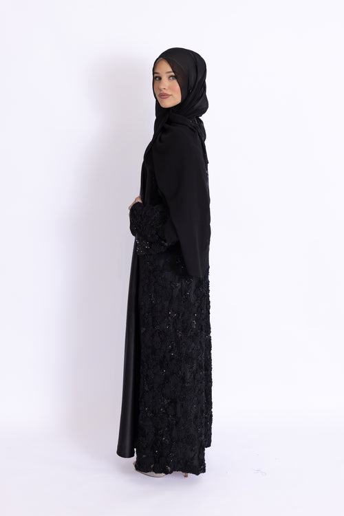 Rawdah 3D Floral Abaya