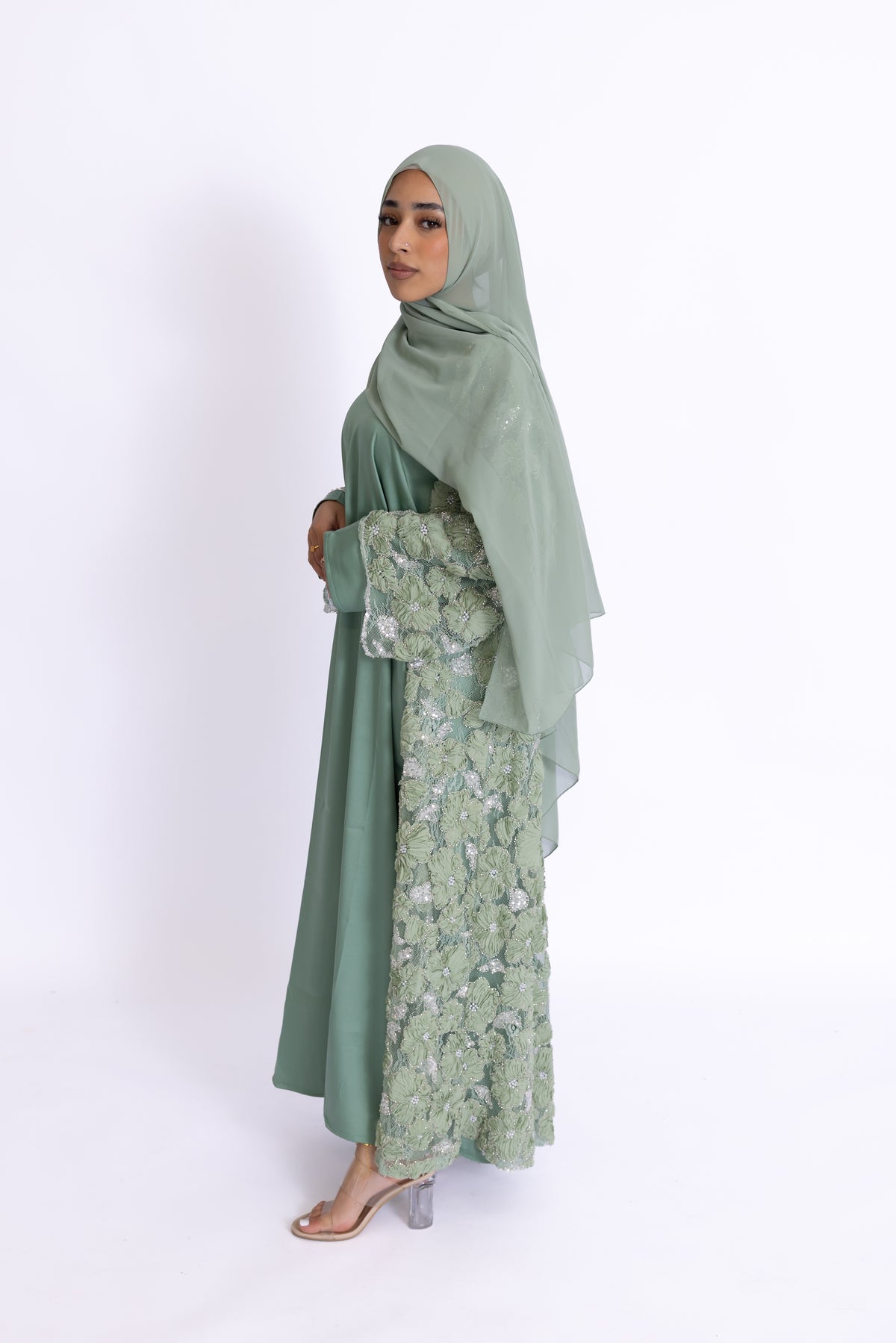 Rawdah 3D Floral Abaya