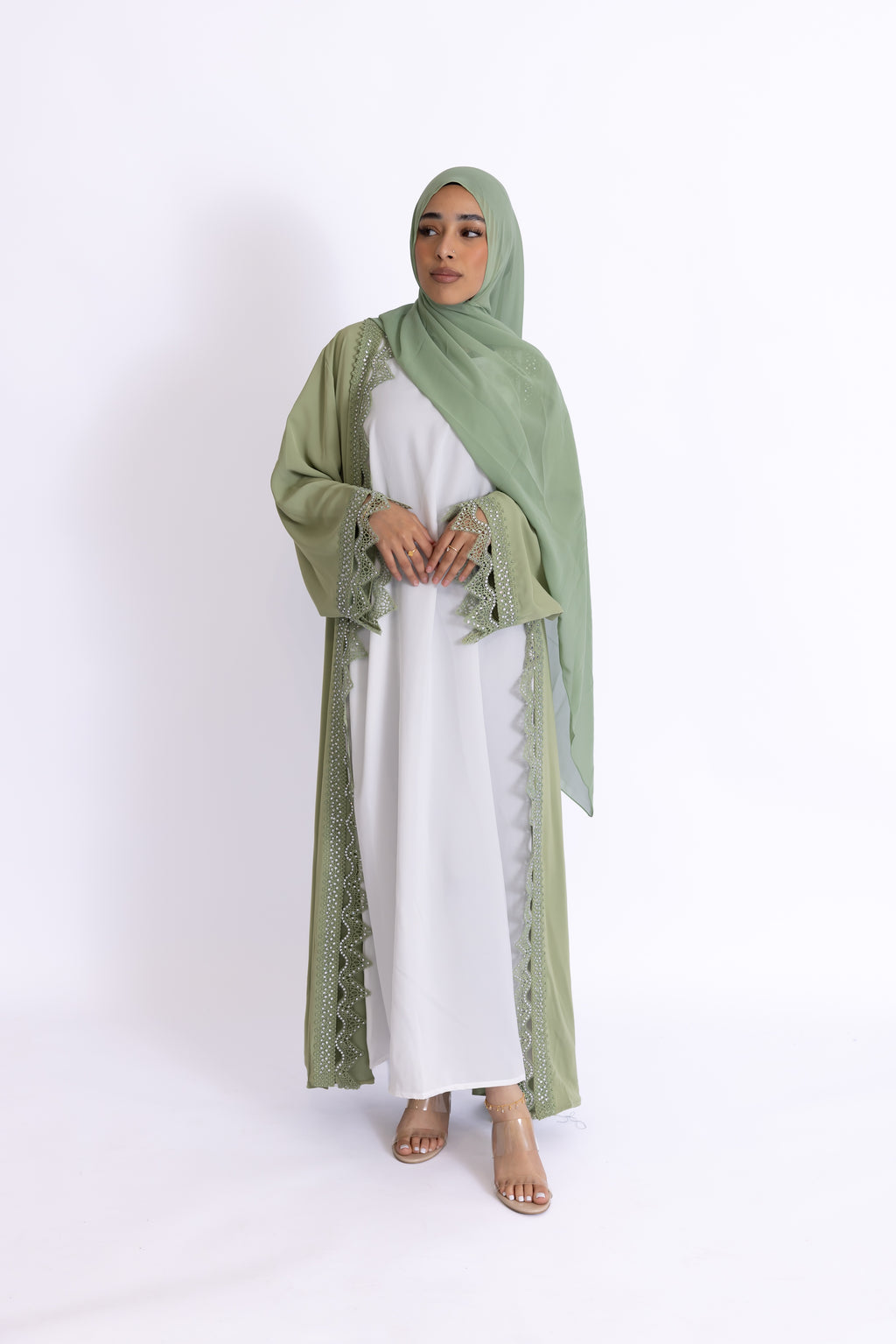 Lulu Pearl Embellished Abaya