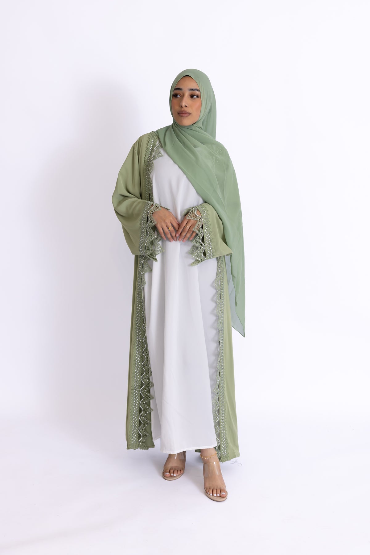 Lulu Pearl Embellished Abaya