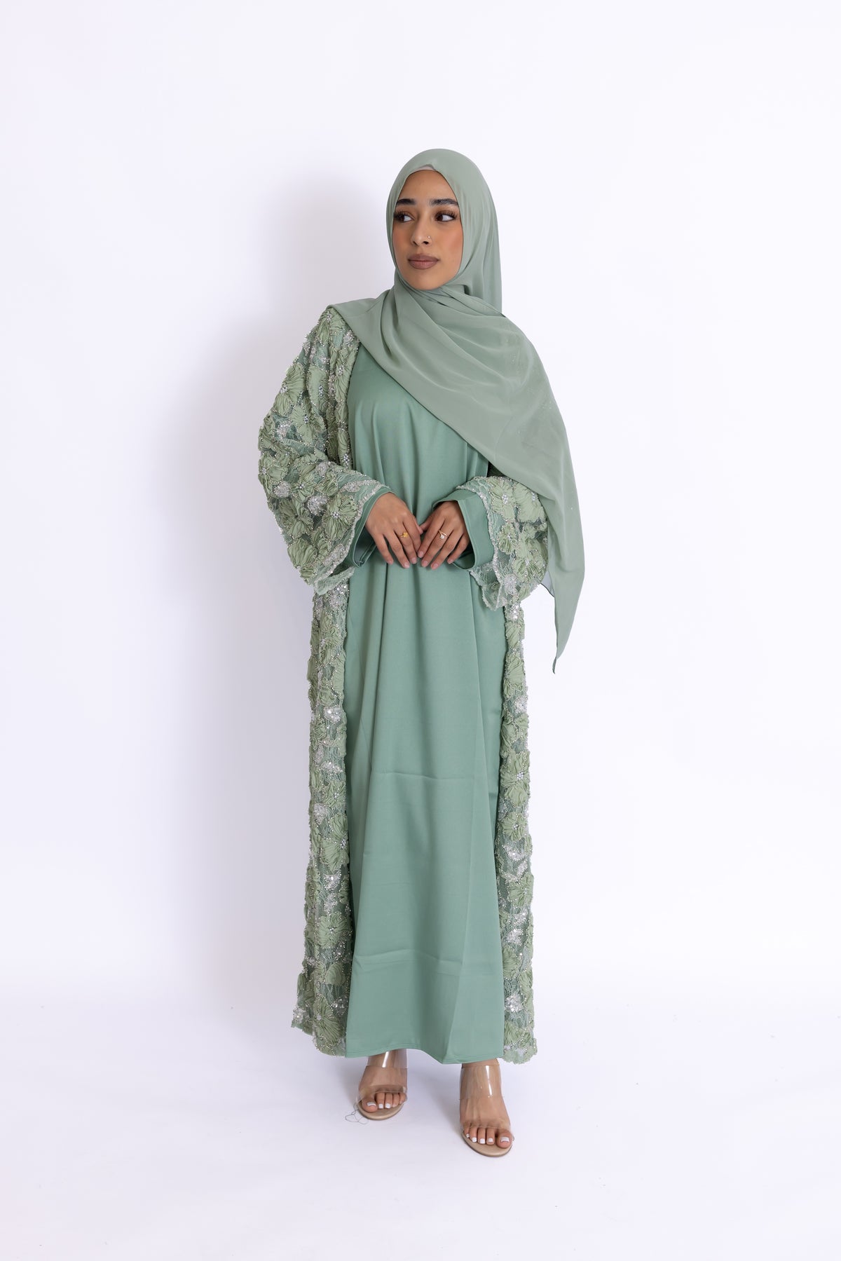 Rawdah 3D Floral Abaya